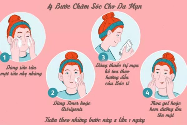 Các bước skincare cho da mụn sạch sáng mịn mỗi ngày