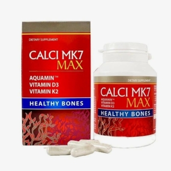 Calci MK7 Max - Bổ sung canxi hữu cơ từ tảo biển đỏ, kết hợp với vitamin D3 và K2MK7, hộp 60 viên
