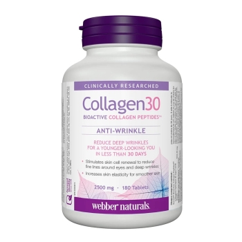 Viên Uống Collagen 30 Anti Wrinkle Webber Naturals Hộp 180 viên - Làm giảm nếp nhăn, giúp da mịn màng
