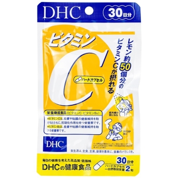 Thực phẩm bảo vệ sức khoẻ DHC Vitamin C Hard Capsule - Bổ sung vitamin C, B2 cho cơ thể - 60 viên
