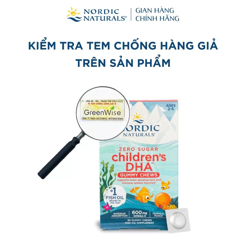 null Kẹo dẻo Children DHA Nordic Naturals