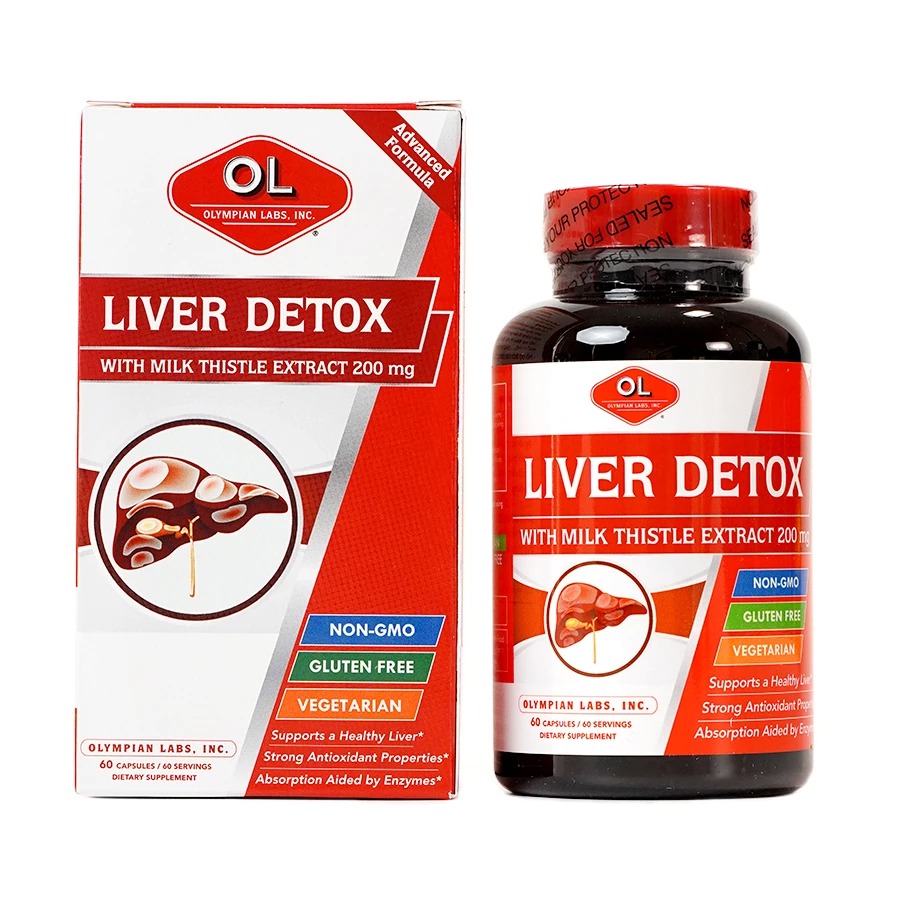 Liver Detox Olympian Labs - Hỗ trợ tăng cường chức năng gan, hỗ trợ giải độc gan - Hàng nhập khẩu chính ngạch đầy đủ tem nhãn - 60v