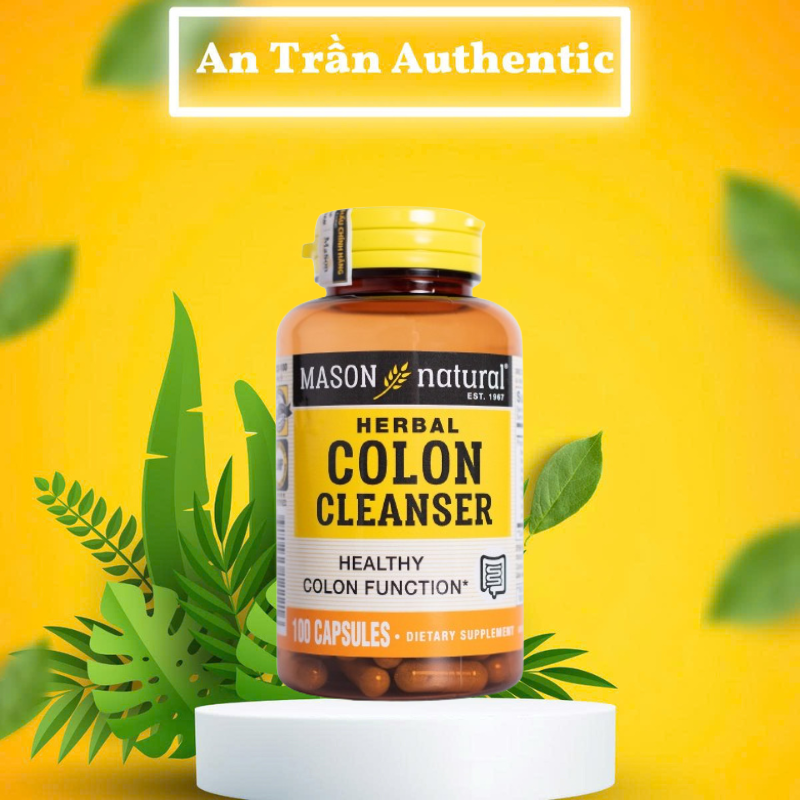 Viên uống Mason Colon Herbal Cleanser - Hỗ trợ tăng cường sức khoẻ đại tràng - Hàng nhập khẩu chính ngạch đủ 2 tem - 100 viên