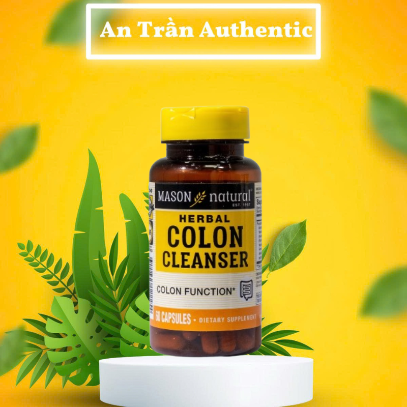 Viên uống Mason Colon Herbal Cleanser - Hỗ trợ tăng cường sức khoẻ đại tràng - Hàng nhập khẩu chính ngạch đủ 2 tem - 60 viên