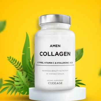 Amen Collagen Codeage + C + HA - Viên Uống Đẹp Da, Chống Lão Hóa, Dưỡng Sáng Da Từ Mỹ - Nhập Khẩu Chính Ngạch Có Tem Phụ Có VAT