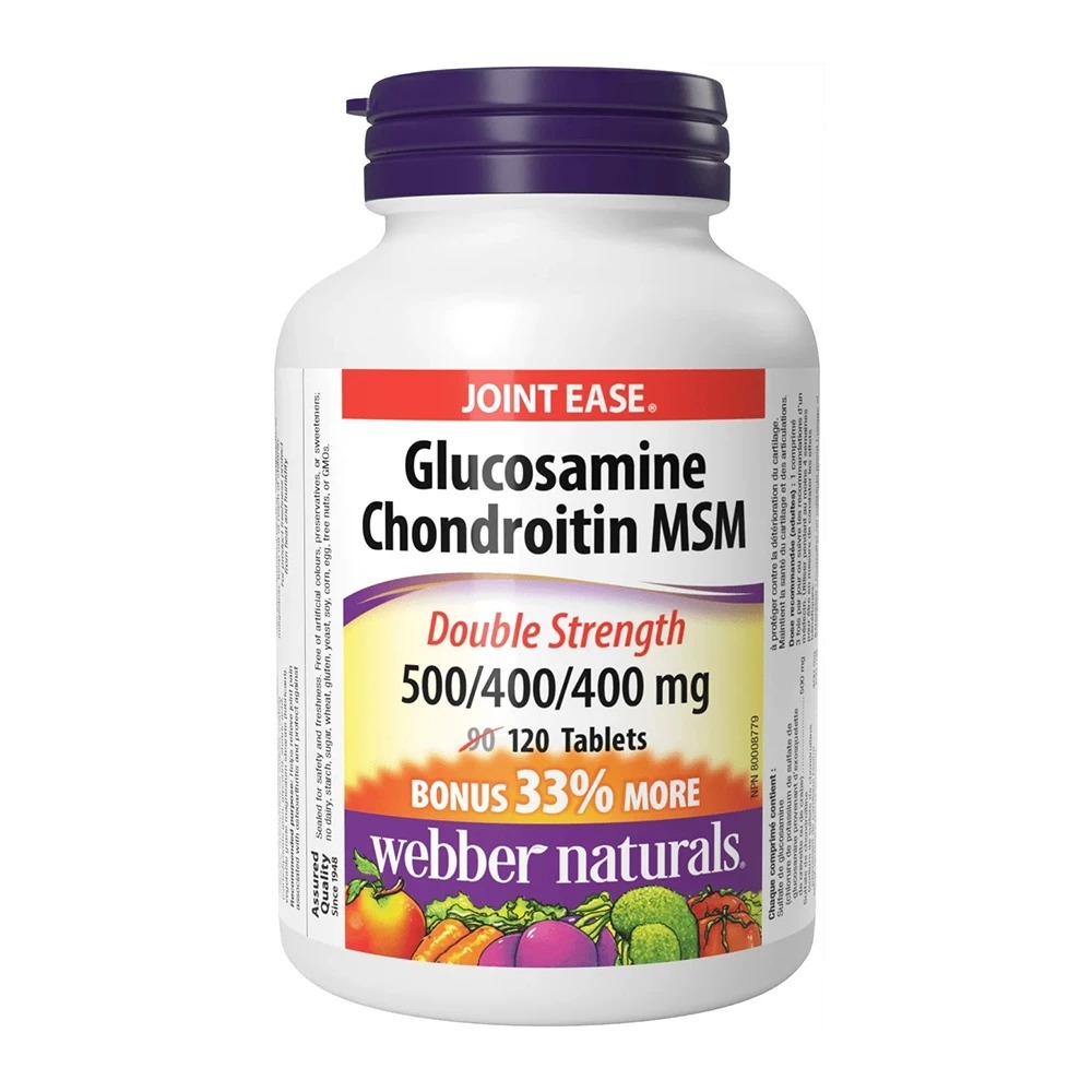 Viên Uống Bổ Khớp Webber Naturals Glucosamine Chondroitin MSM Hộp 120 Viên