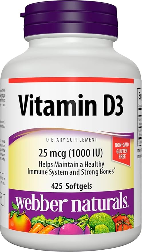 Viên Nhai Webber Naturals Vitamin D3 1000IU - Nhập Khẩu Chính Ngạch Có Tem Phụ Tiếng Việt Nguồn Gốc Rõ Ràng