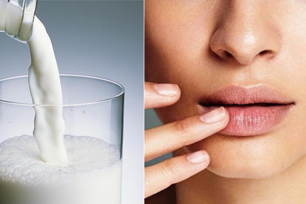 Cách làm môi hết thâm bằng sữa tươi ko đường