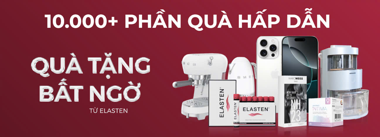 🎁 Chương trình quà tặng vòng quay may mắn 🎡 khi mua hộp Collagen Elasten 28 ống