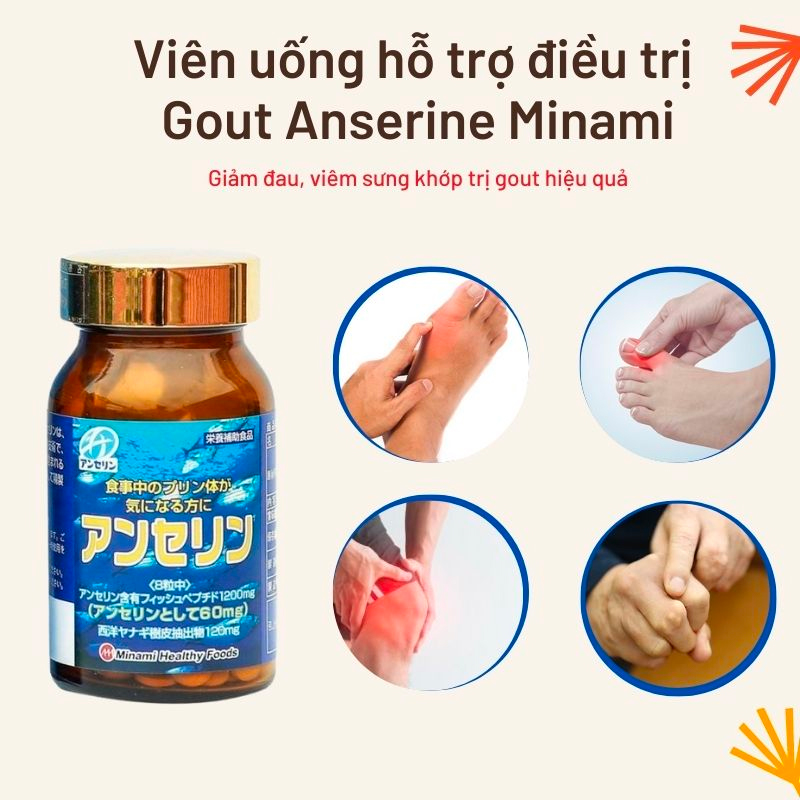 Anserine Minami Healthy Foods (240 Viên) Viên Uống Trị Gout