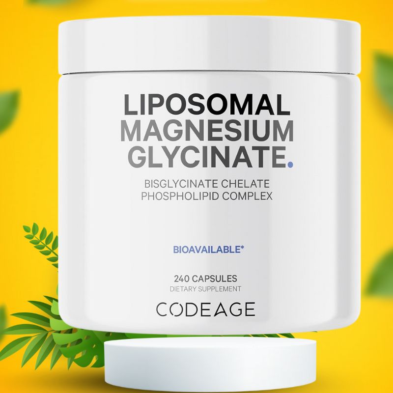 Viên Bổ Sung Magie Codeage Liposomal Magnesium Glycinate - Magie Sinh Học Hấp Thụ Tối Đa - Nhập Khẩu Chính Ngạch Có Tem Phụ Tem, Chống Hàng Giả