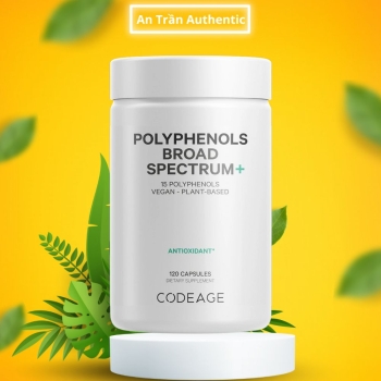Codeage Polyphenols Broad Spectrum Hỗ Trợ Chống Nắng - Nhập Khẩu Chính Ngạch Có Tem Phụ Tiếng Việt, Tem Chống Hàng Giả, Xác Thực Qua Tin Nhắn