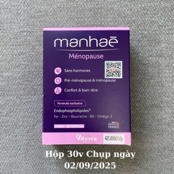 Manhae Menopause Viên Uống Hỗ Trợ Cân Bằng Nội Tiết, Giảm Triệu Chứng Tiền Mãn Kinh Và Mãn Kinh - Hàng Nhập Khẩu Chính Ngạch Có Đủ 3 Cách Xác Thực - 30v