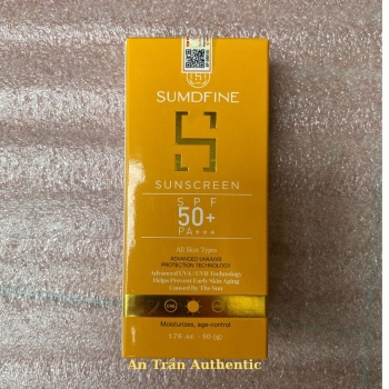 Kem chống nắng Sumdfine Sunscreen SPF 50+ PA+++ Nhập Khẩu Chính Ngạch Có Tem Phụ, Tem Chống Hàng Giả QR