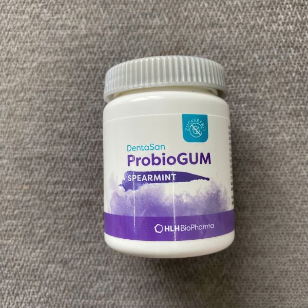 DentaSan ProbioGUM Spearmint – kẹo cao su không đường có bổ sung lợi khuẩn Lactobacillus salivarius