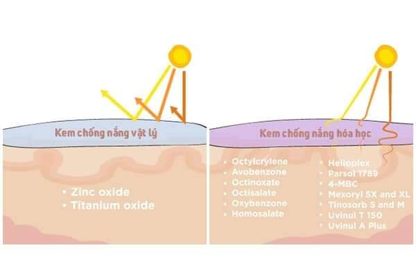 Cơ chế hoạt động của kem chống nắng vật lý