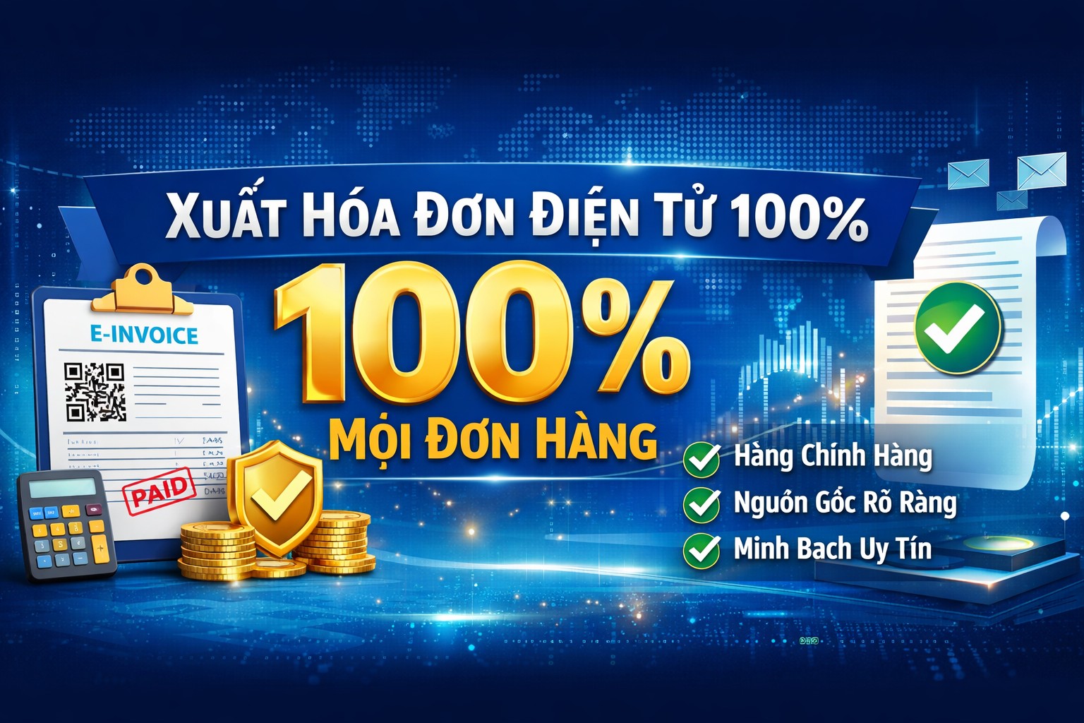 Xuất hóa đơn điện tử 100% – Cam kết hàng chính hãng tại An Trần Authentic